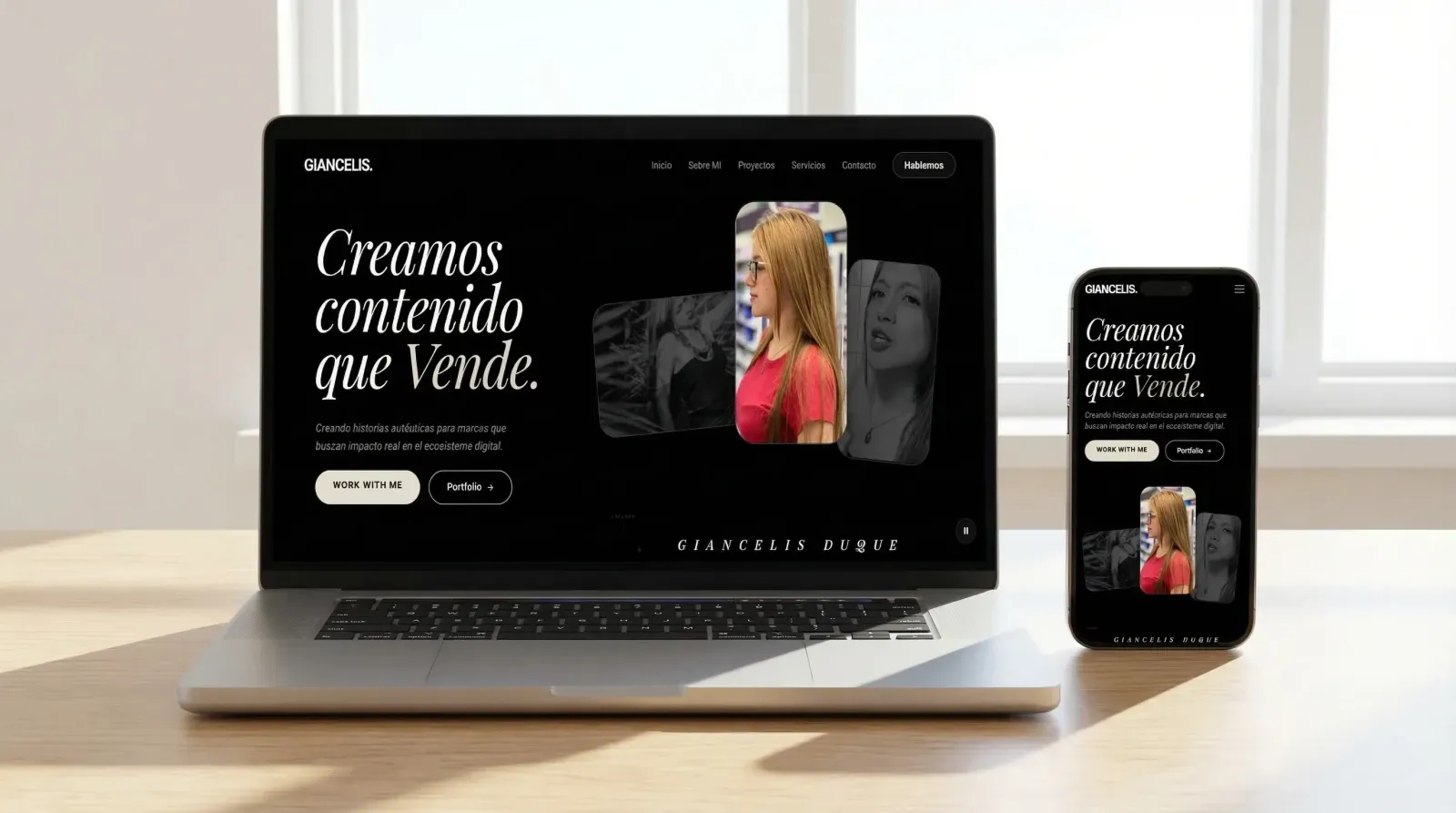 Giancelis Duque — UGC Creator Portfolio built with React by Jesus Herrera