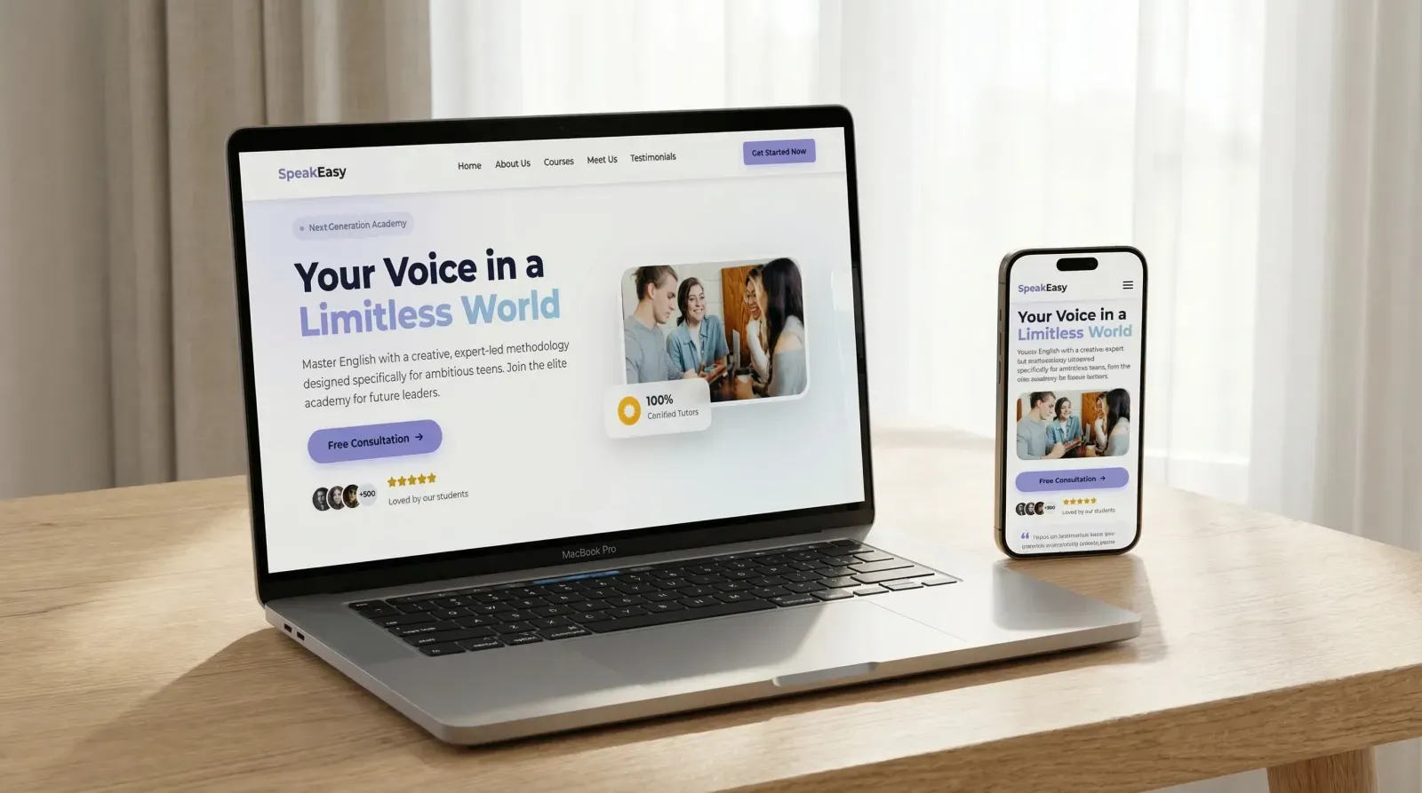 Speak Easy — E-Learning English Platform built with React TypeScript by Jesus Herrera